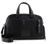 PIQUADRO - Borsone in tessuto e pelle Brief2 Nero